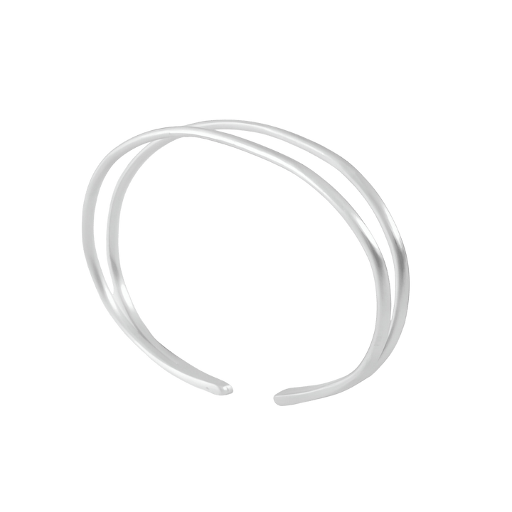 Susi Cala Armreif London Double Bangle, Silber