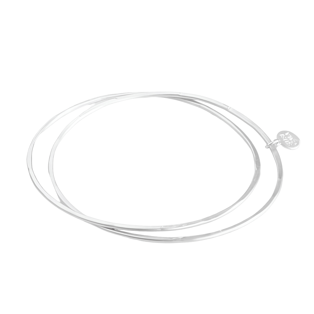 Susi Cala Armreif Twin Double Bangle, Silber