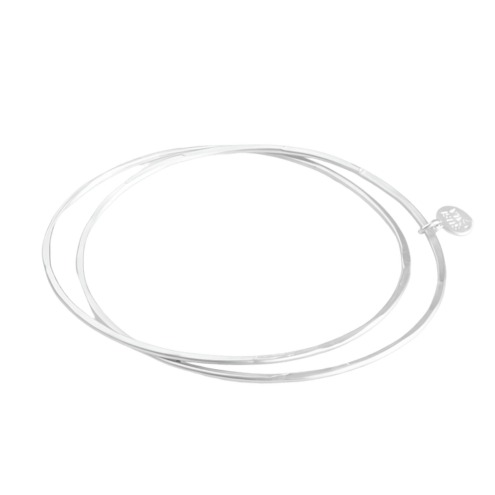 Susi Cala Armreif Twin Double Bangle, Silber