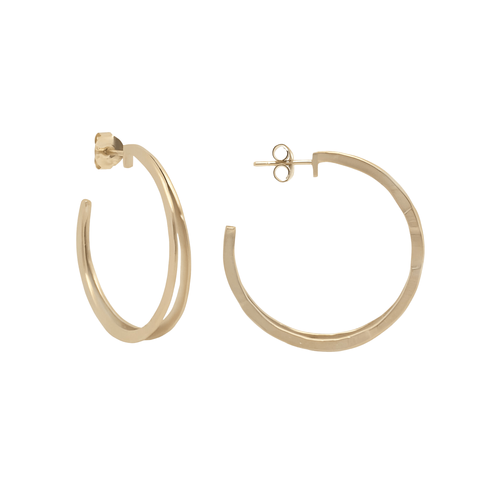 Susi Cala Creolen Double Mir, L, vergoldet