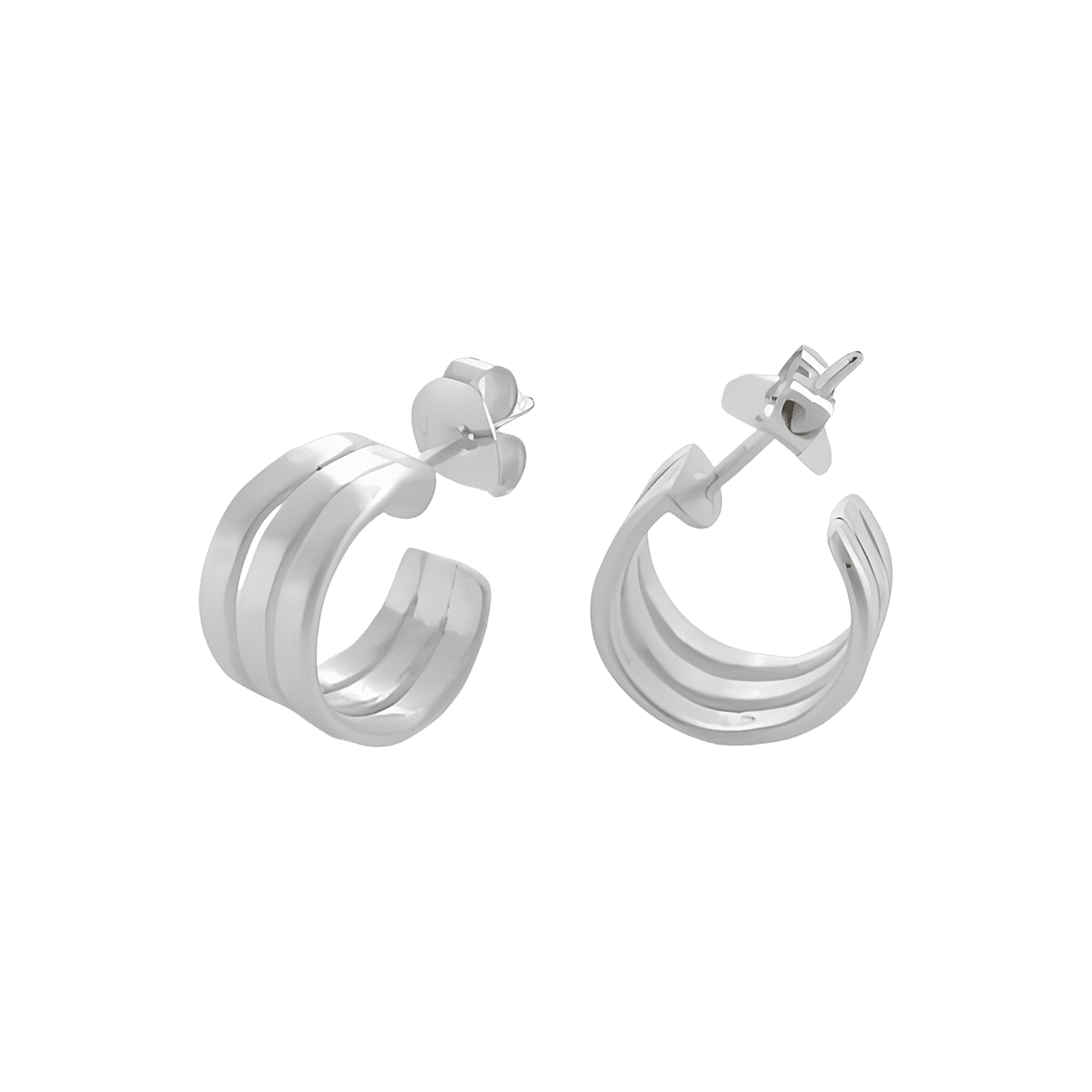 Susi Cala Creolen Sophie Triple, S, Silber