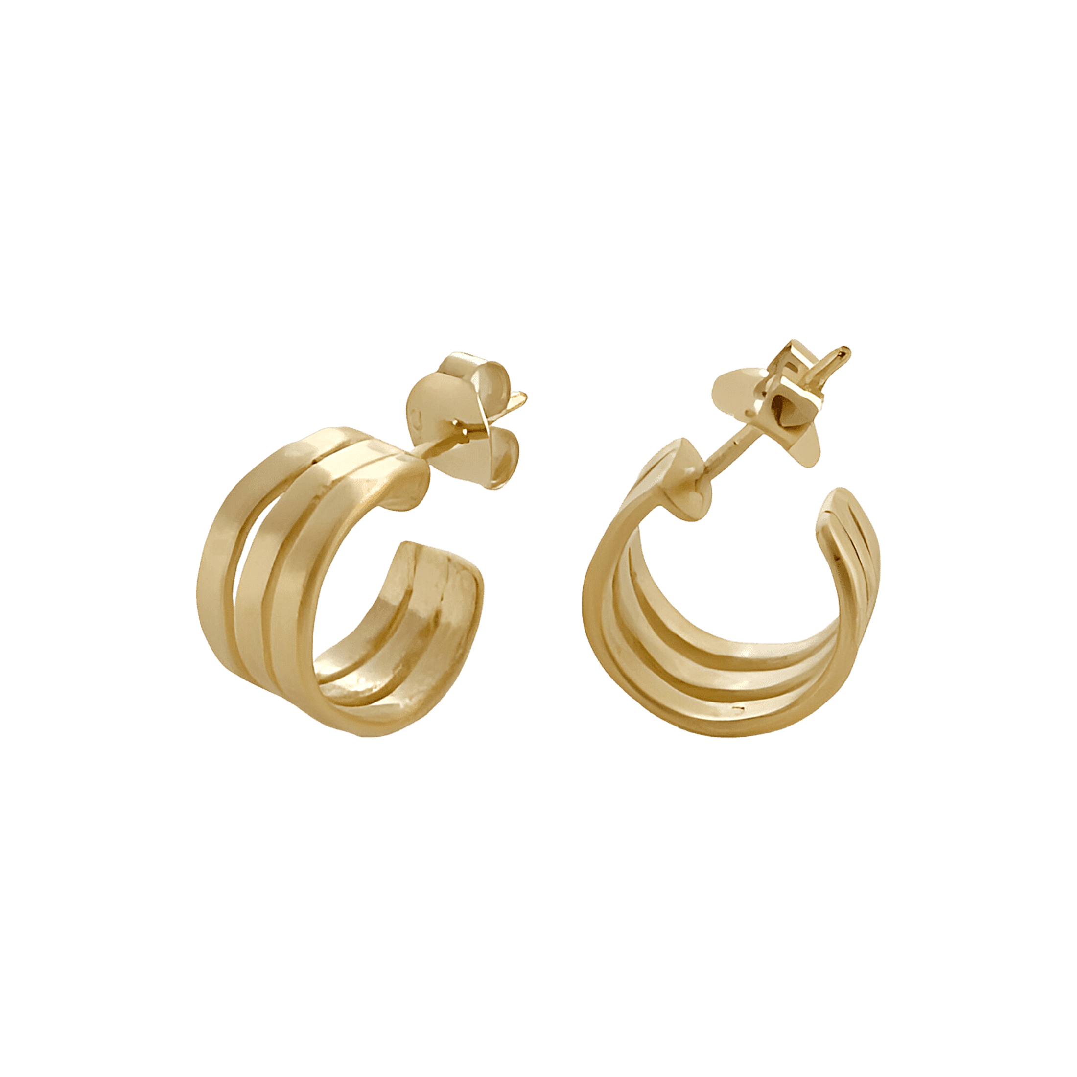 Susi Cala Creolen Sophie Triple, S, vergoldet