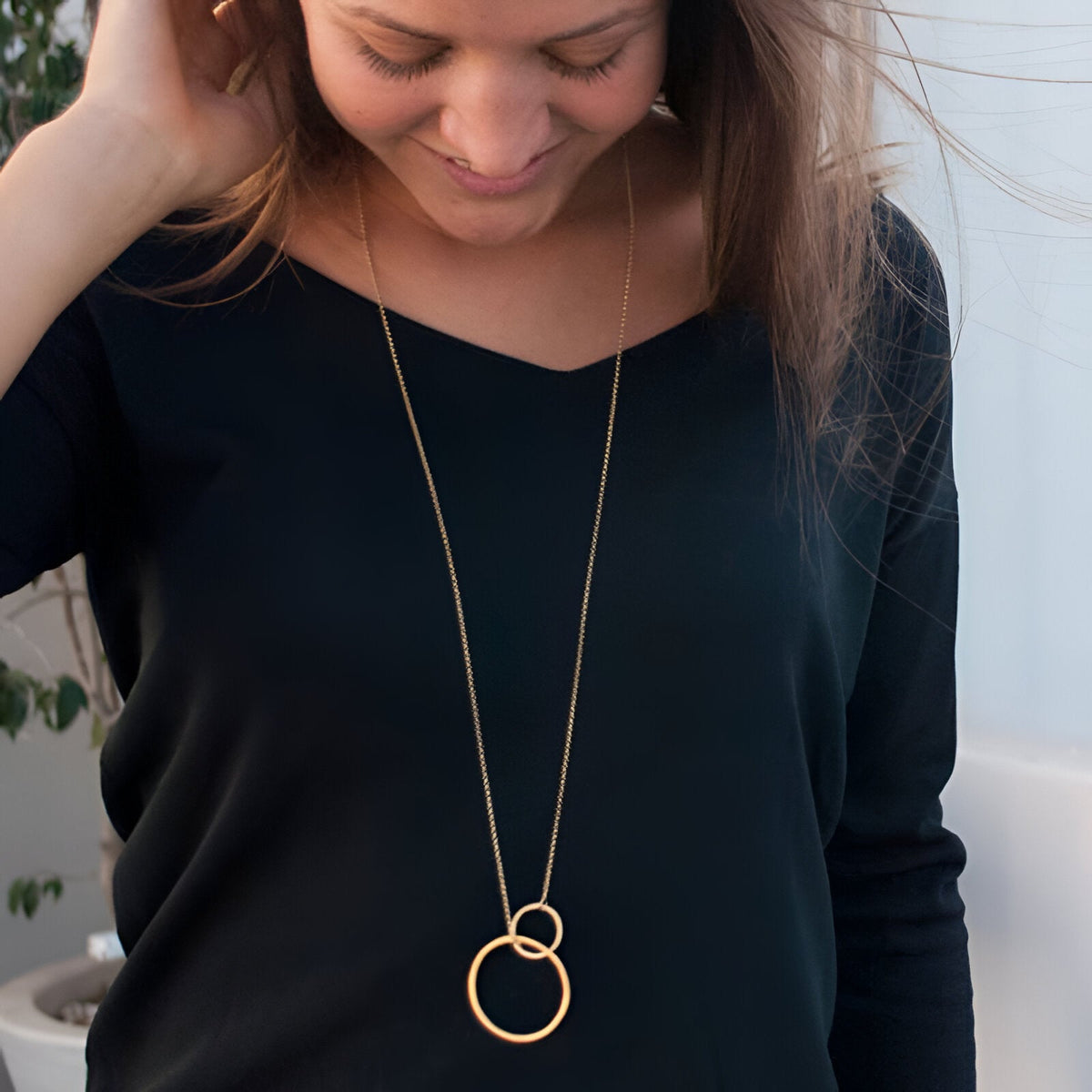 Susi Cala Kette La Cala M Long Circle, Silber