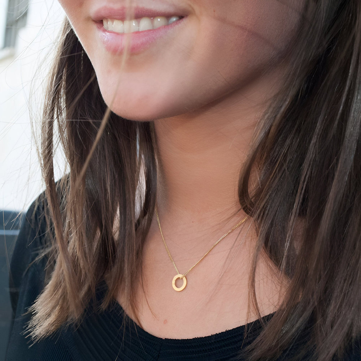 Susi Cala Kette One Soul Circle Pendant, vergoldet