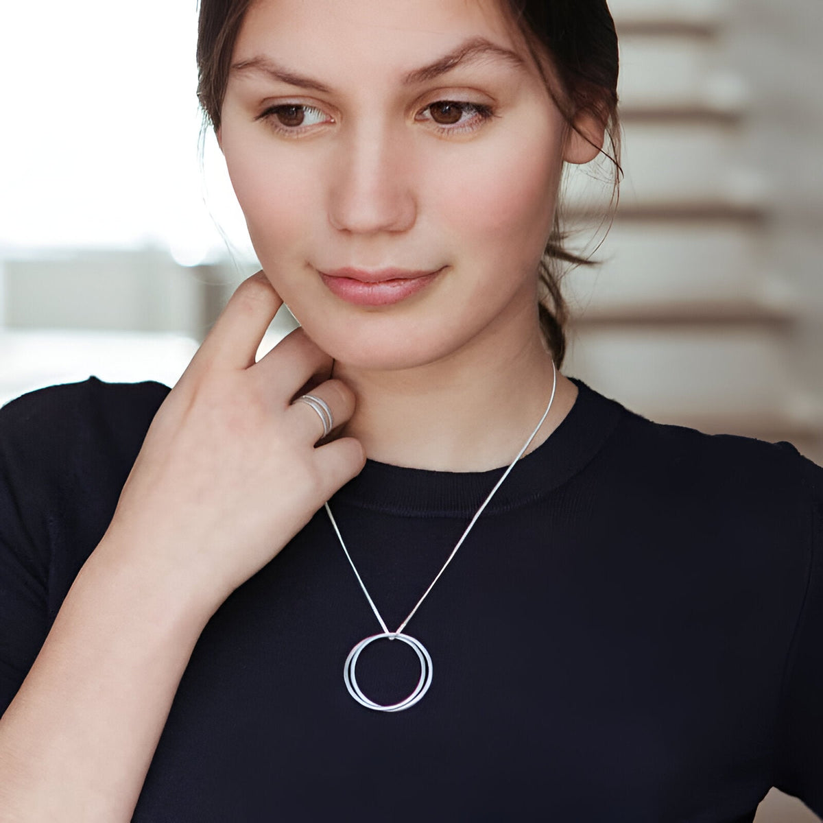 Susi Cala Kette Twin L Pendant , Silber