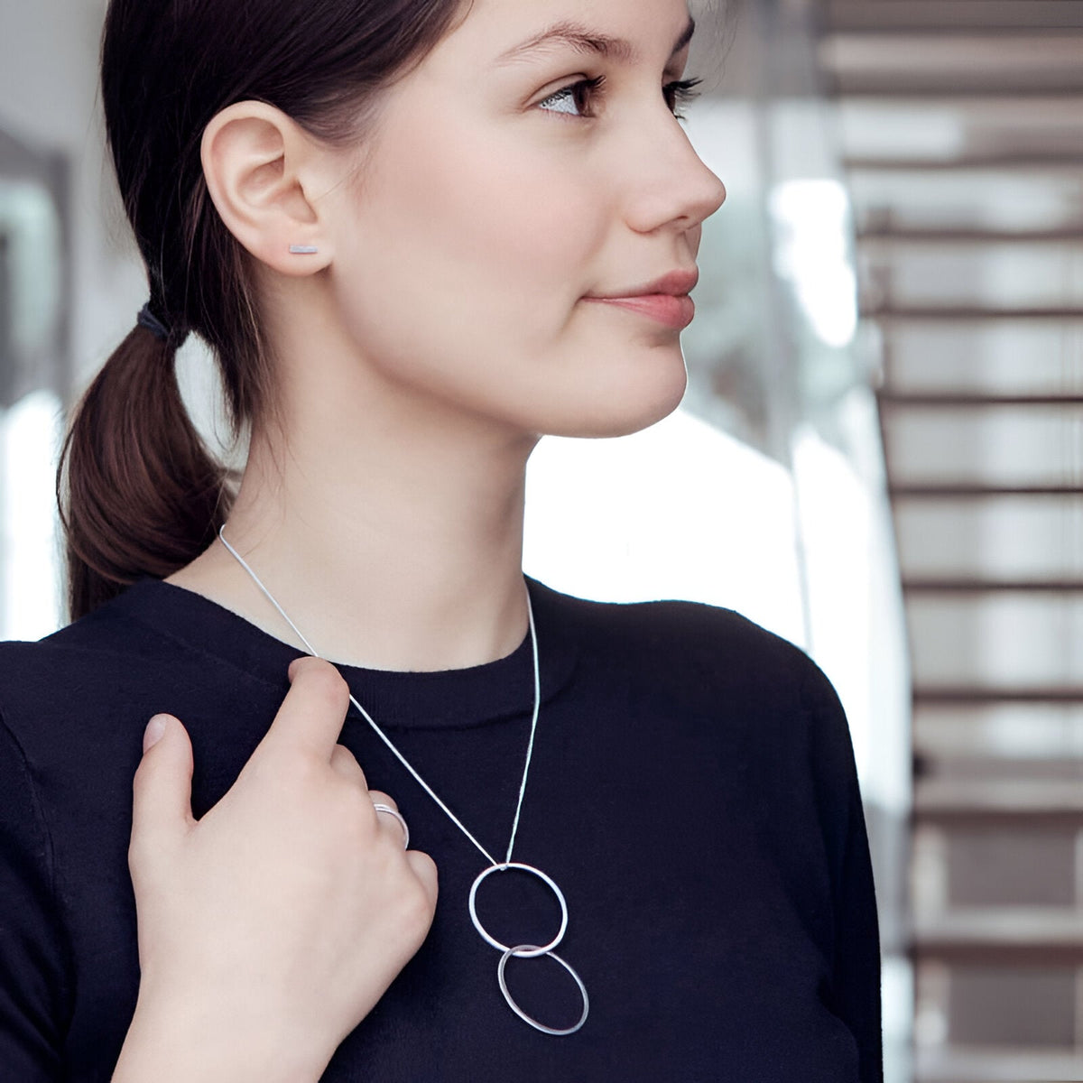 Susi Cala Kette Twin L Pendant , Silber