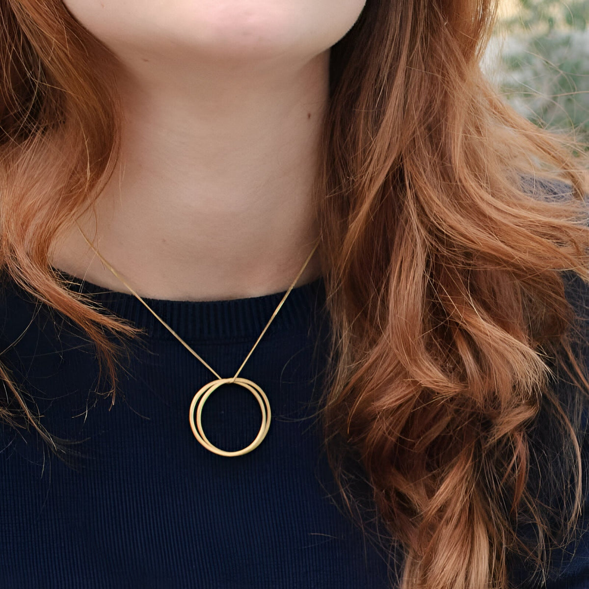 Susi Cala Kette Twin L Pendant, vergoldet