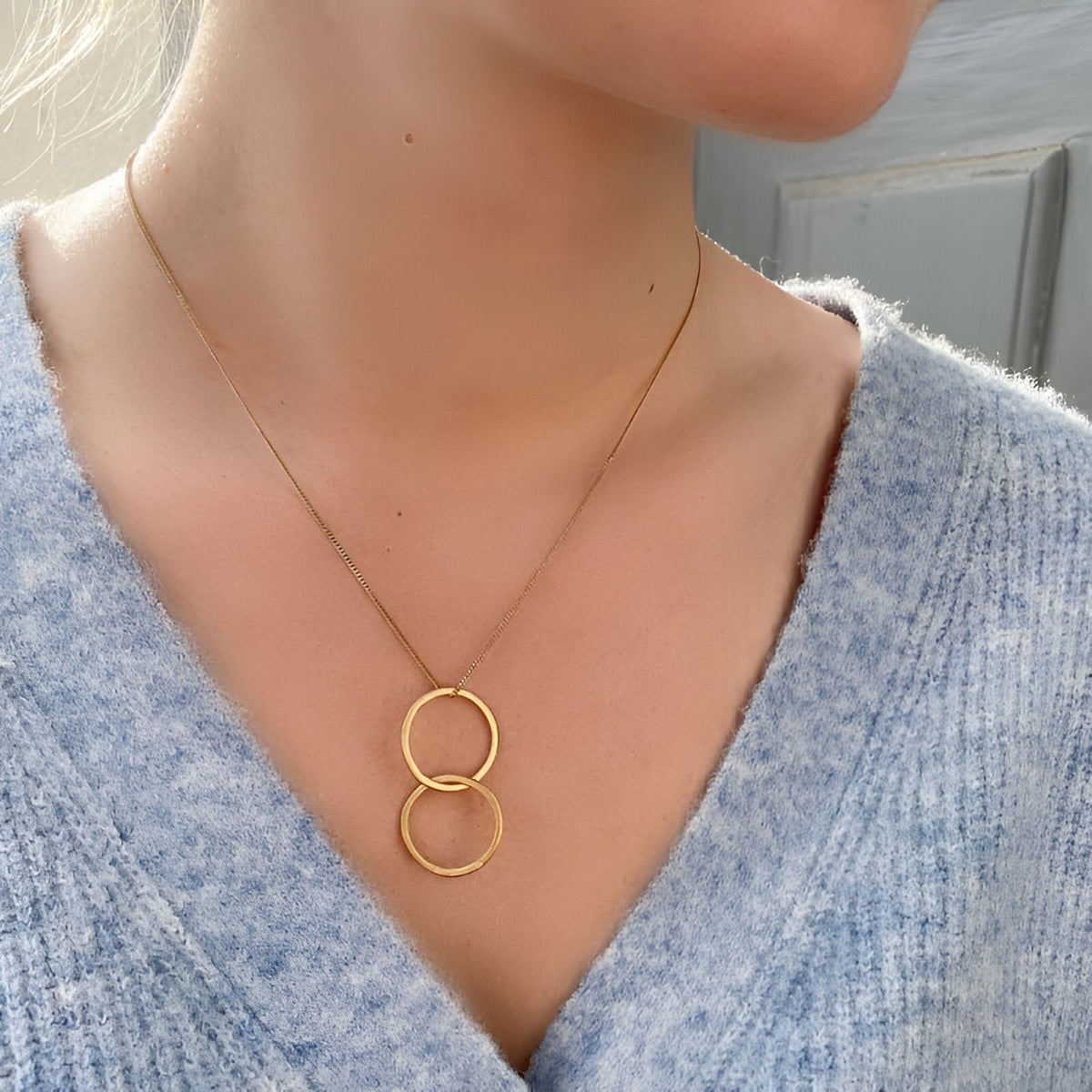 Susi Cala Kette Twin M Pendant, vergoldet