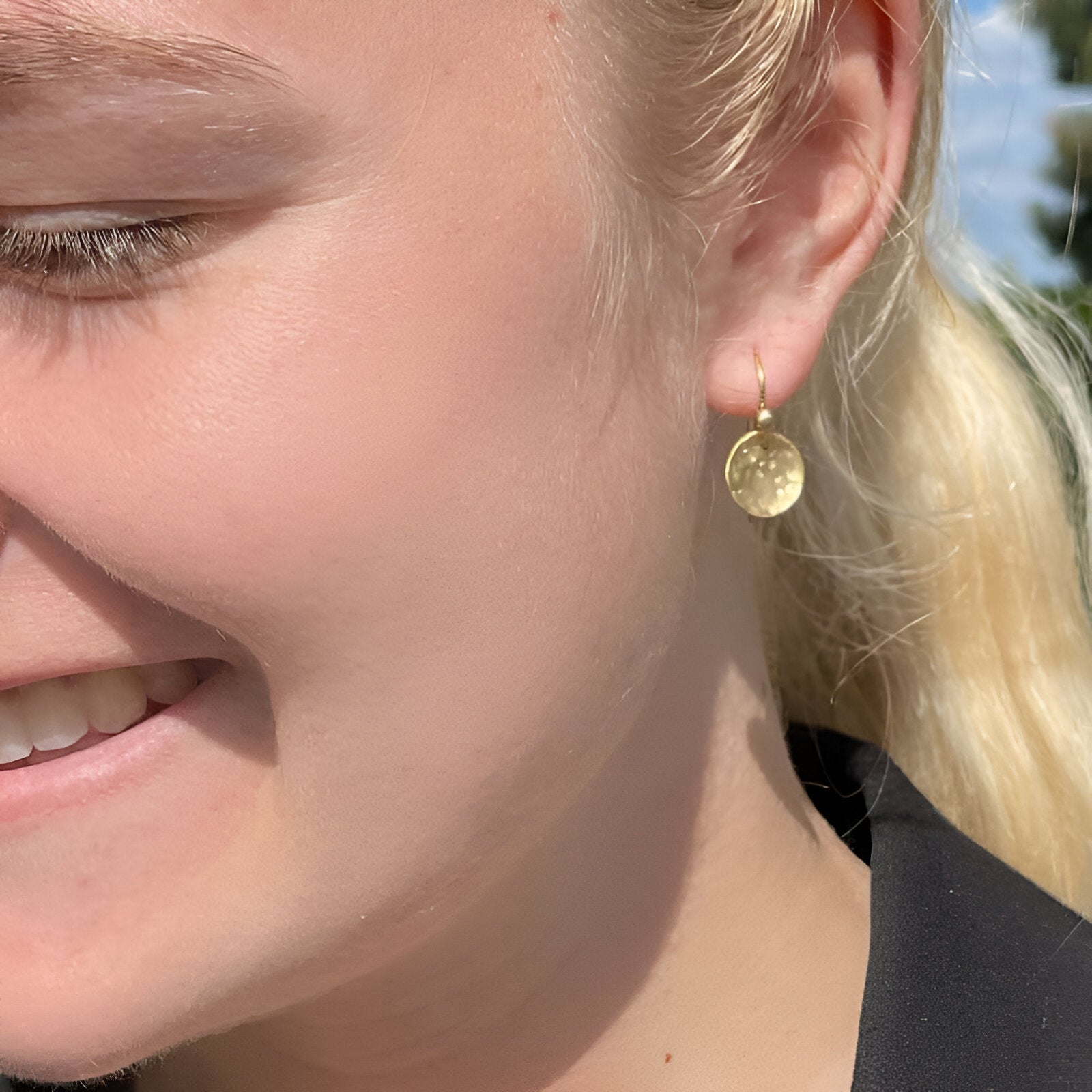 Susi Cala Ohrringe Moon Hippies, S, vergoldet