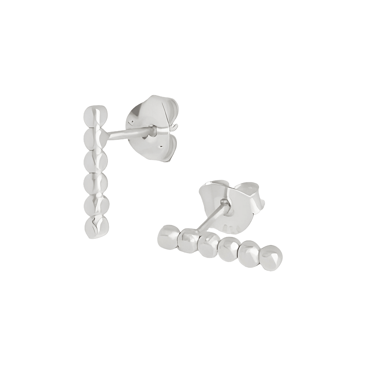 Susi Cala Ohrstecker Camu X-Long Bar, Silber