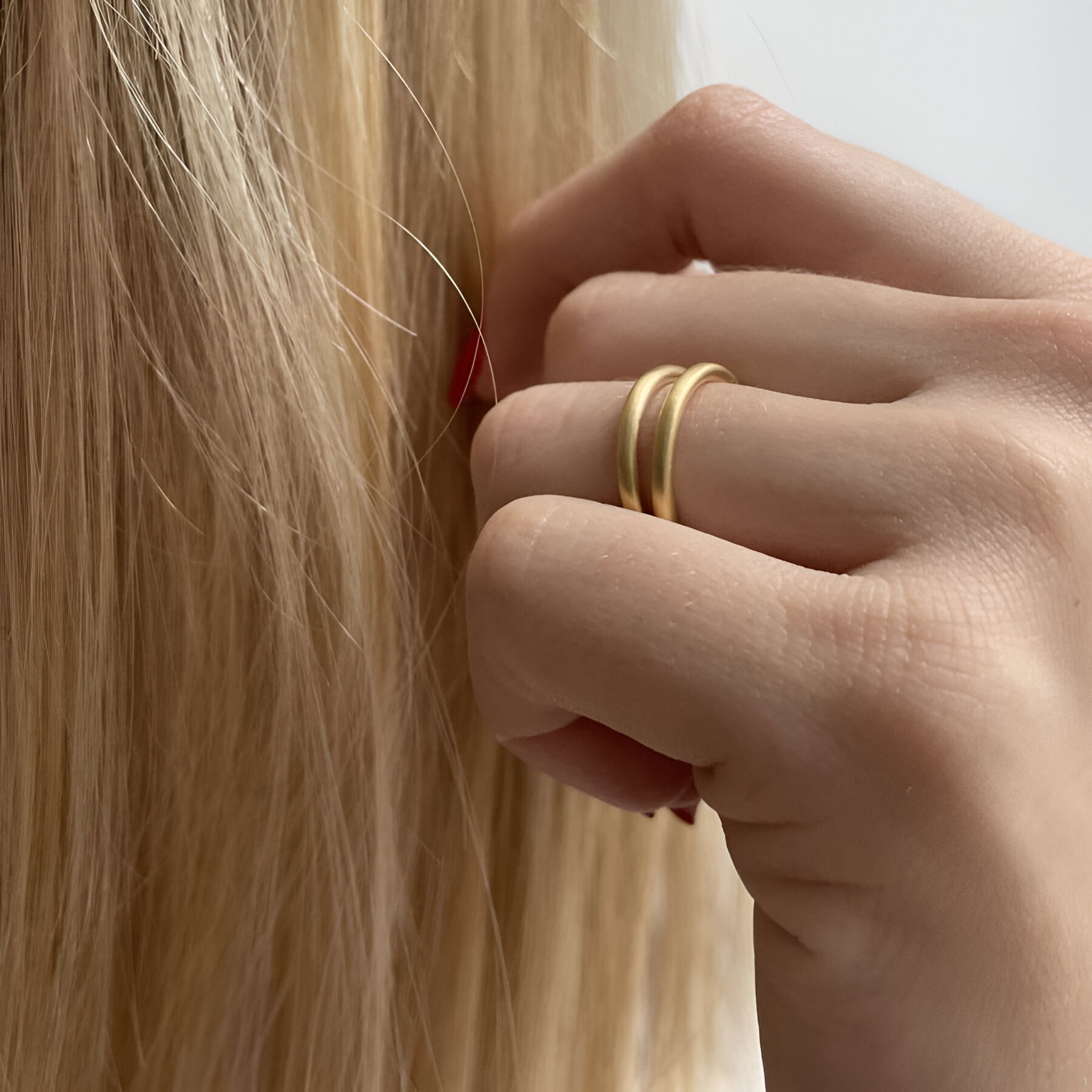 Susi Cala Ring London Double, vergoldet 52, Ø innen ca. 16,5 mm