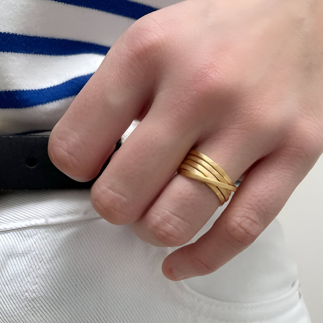 Susi Cala Ring Sophie 5Twin, vergoldet