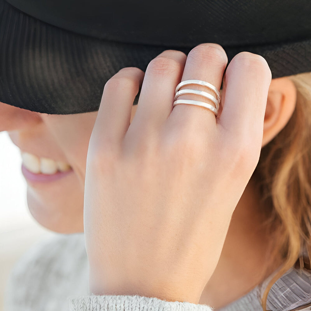 Susi Cala Ring Sophie Triple, Silber