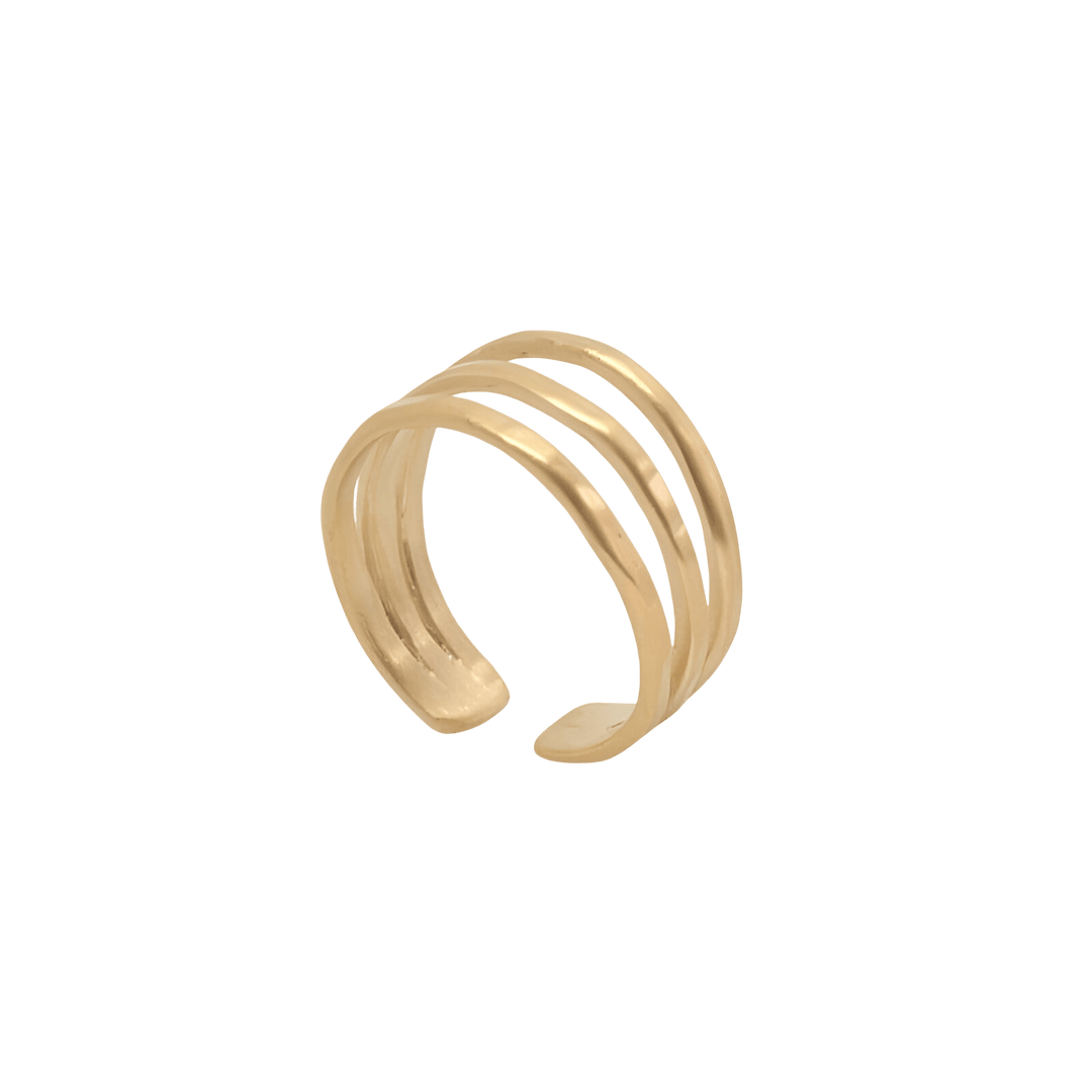 Susi Cala Ring Sophie Triple, vergoldet