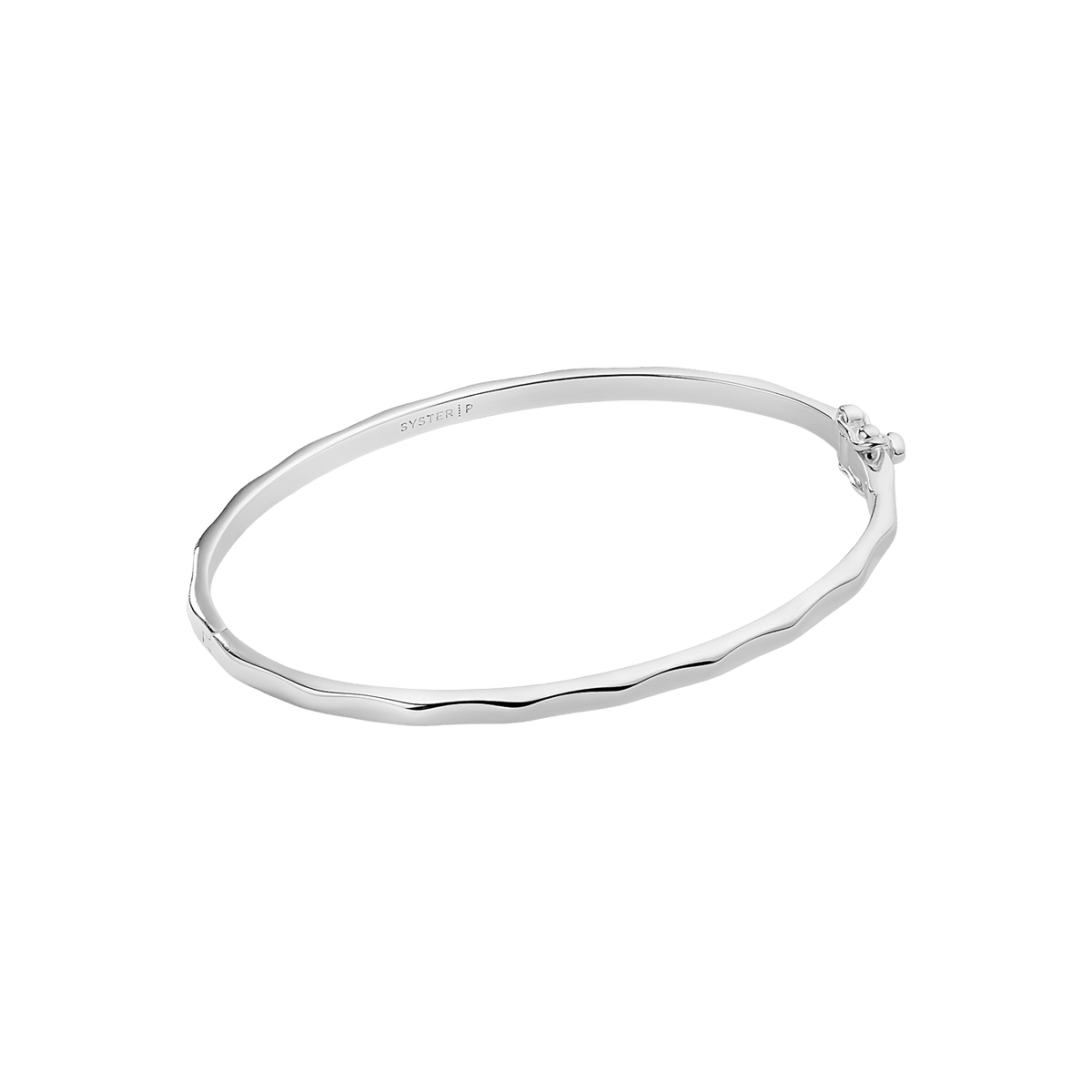 Syster P Armreif Cavelle Structured, versilbert S/M