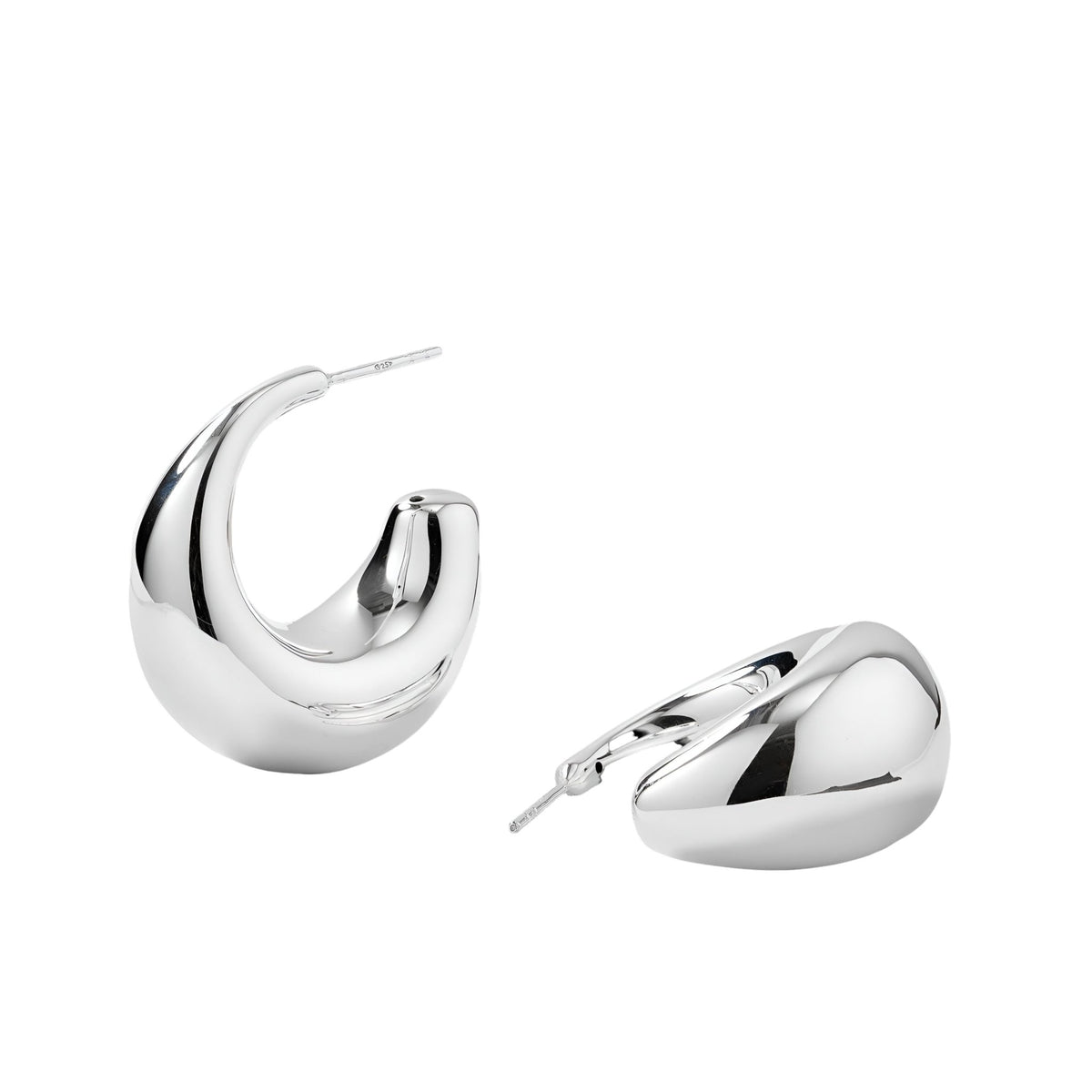 Syster P Creolen Bolded, Silber