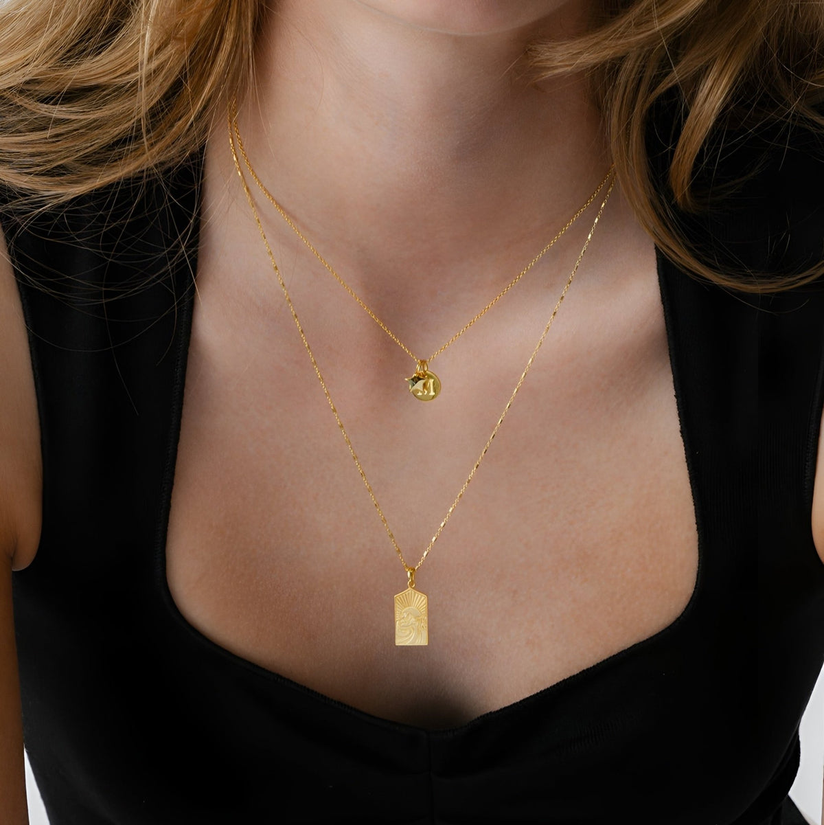 Syster P Kette Beloved Short Oval, vergoldet