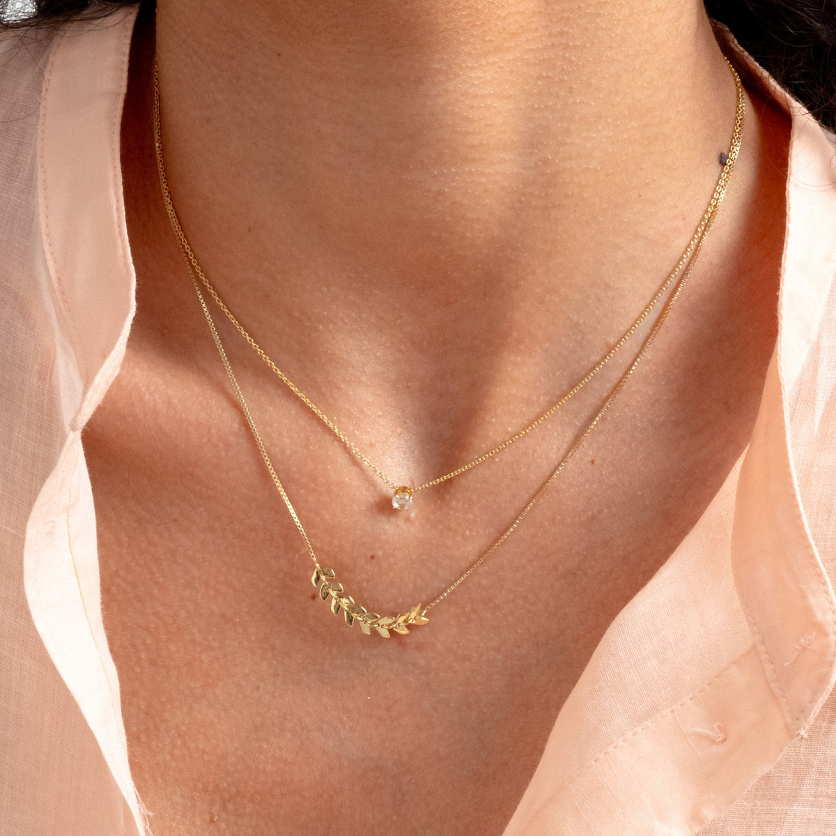 Syster P Kette Layers Simone, vergoldet