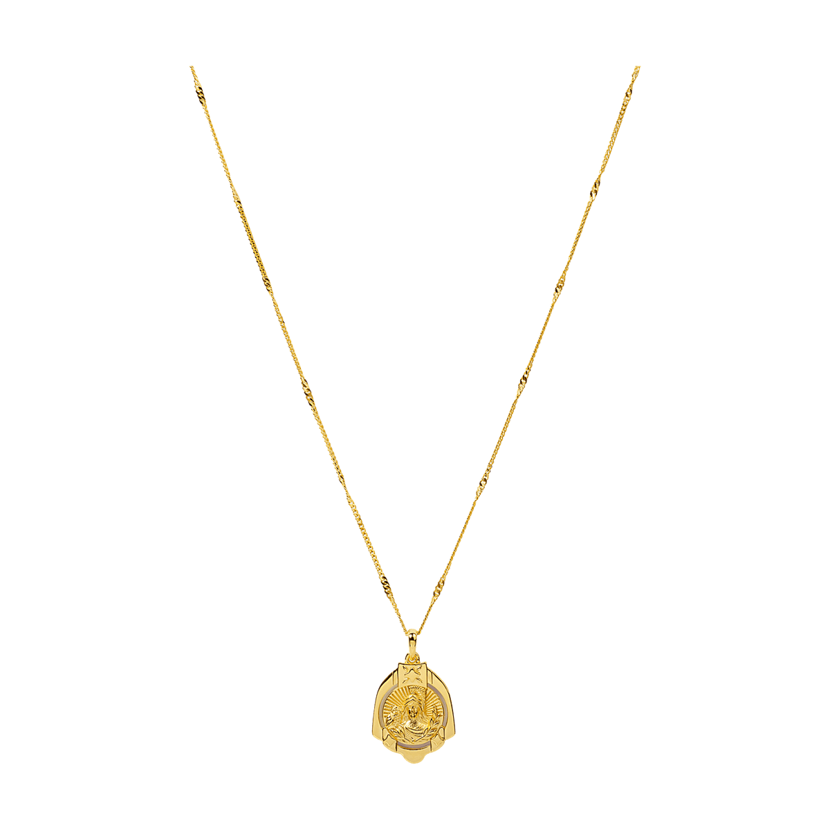 Syster P Kette Lucky Coin Athena, vergoldet