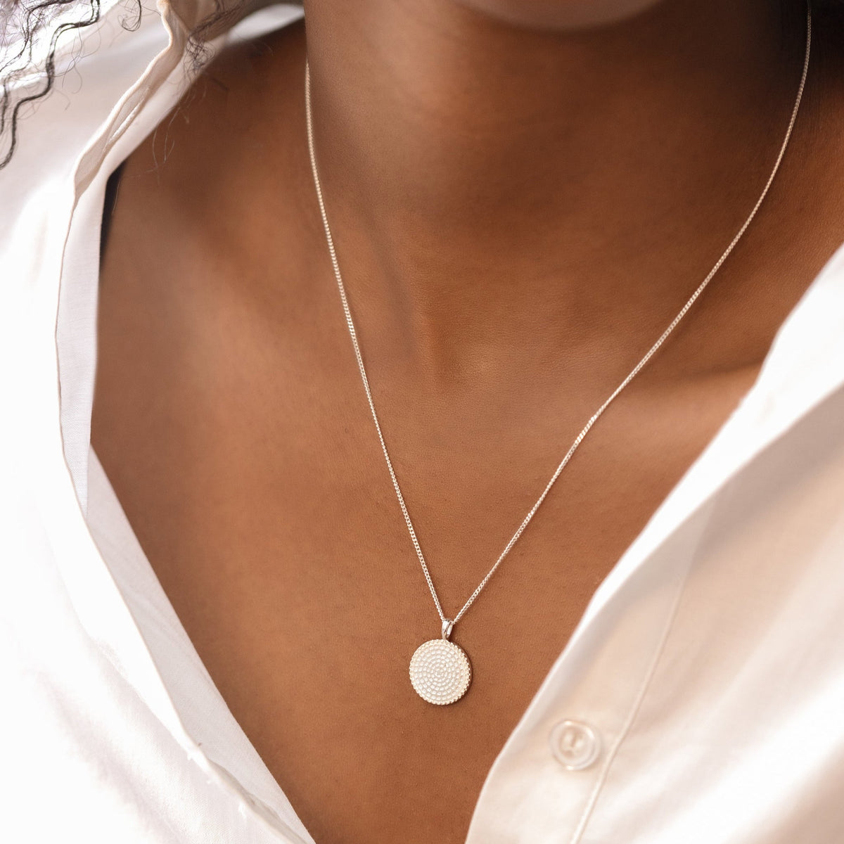 Syster P Kette Lucky Coin Heal, Silber