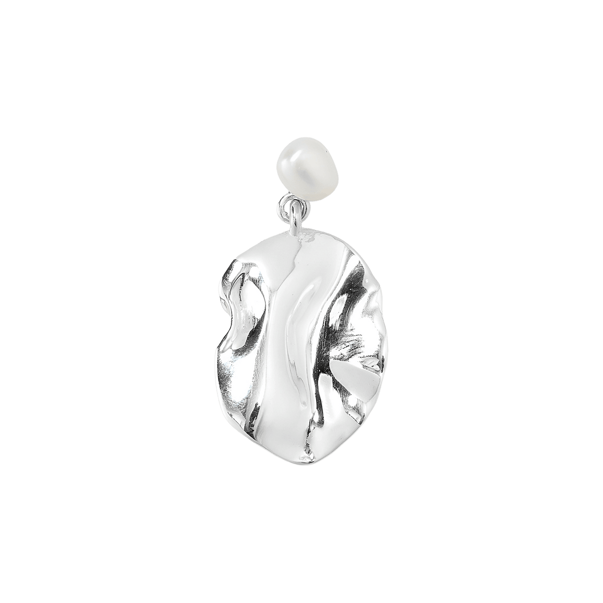 Syster P Ohrstecker Moulded Short Single, Silber