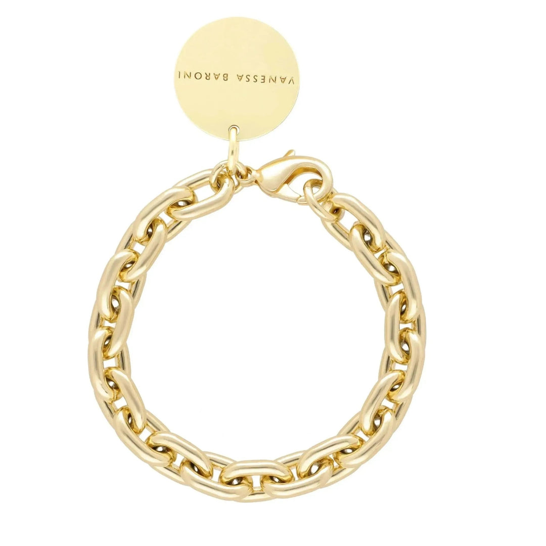 Vanessa Baroni Armband Big Anker, gold, vergoldet