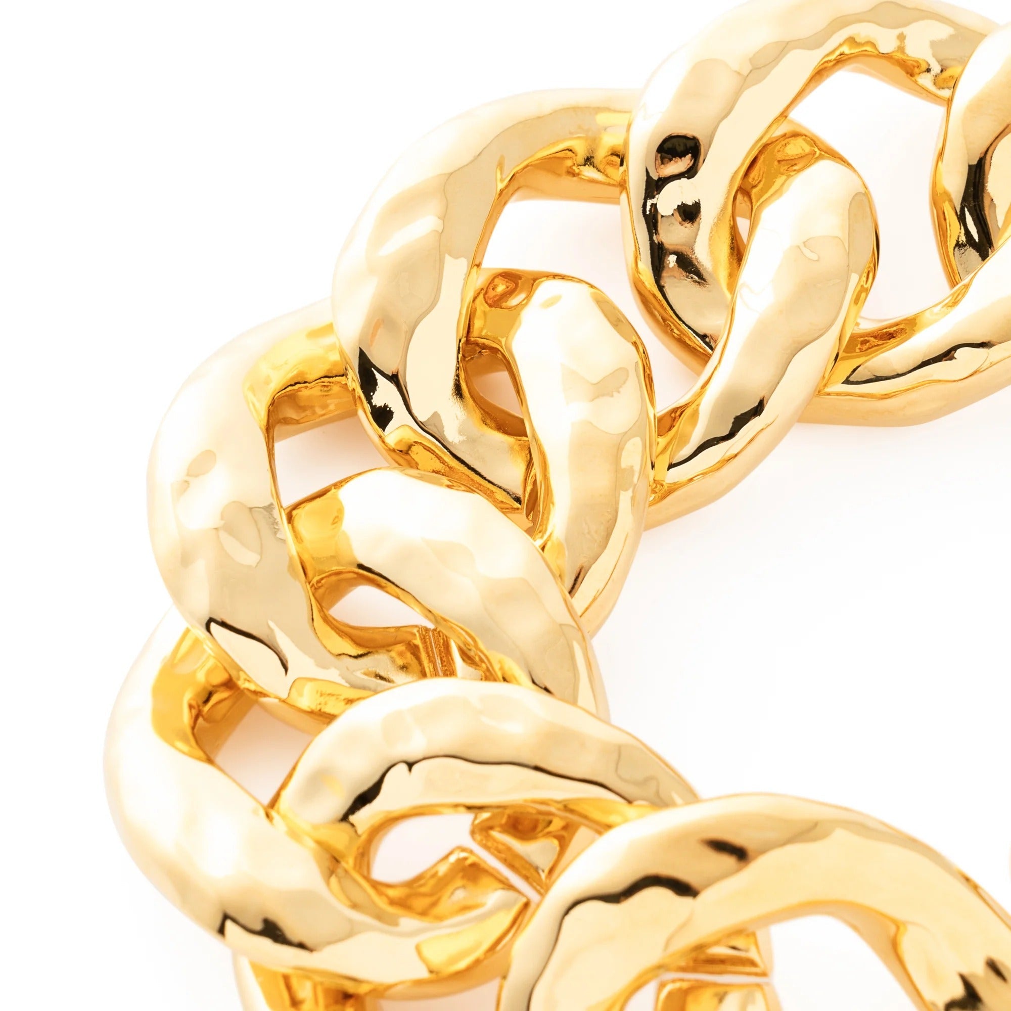 Vanessa Baroni Armband Big Hammered, gold, vergoldet