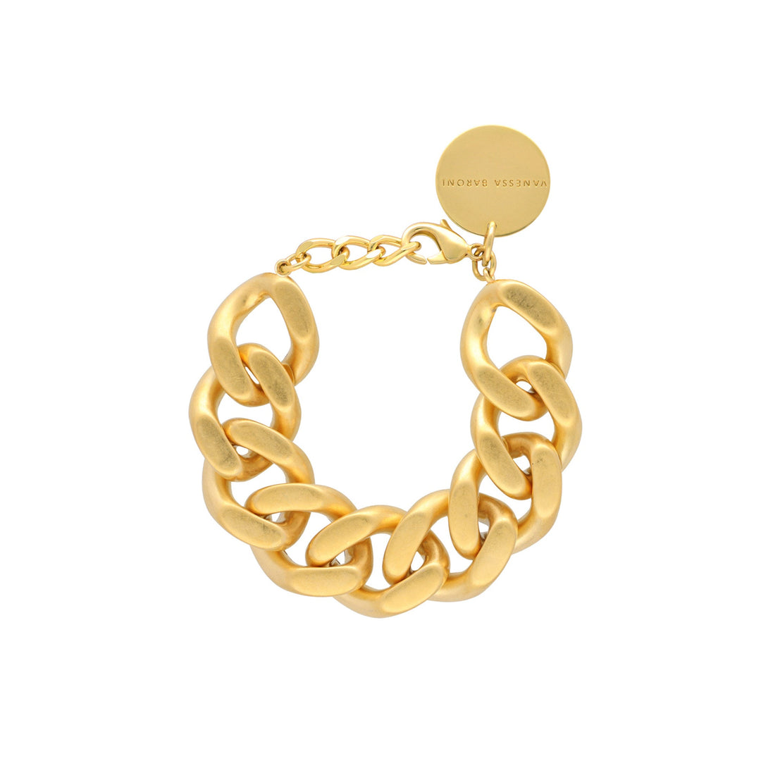 Vanessa Baroni Armband Flat Chain, gold vintage, vergoldet