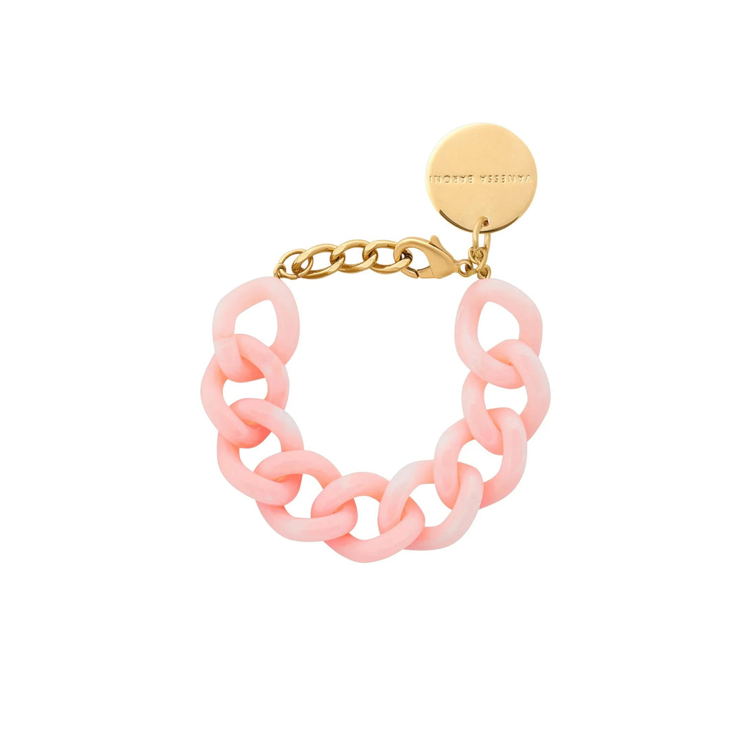 Vanessa Baroni Armband Flat Chain, peach sorbet, vergoldet