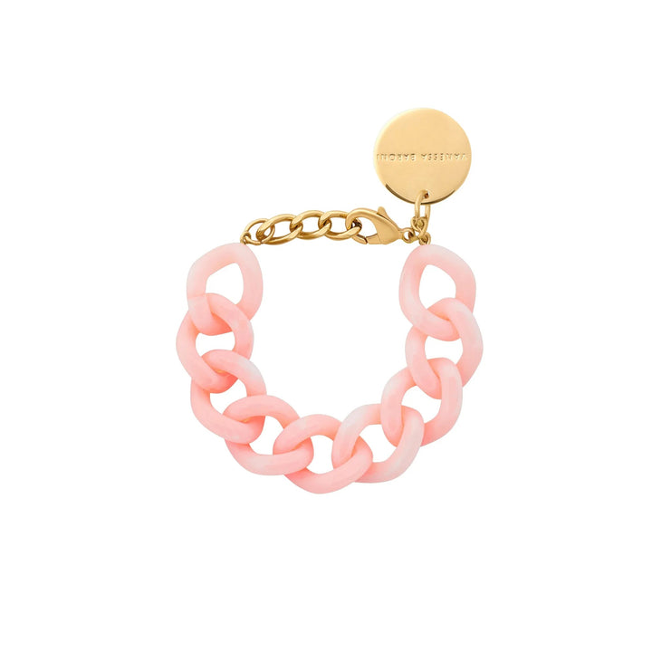 Vanessa Baroni Armband Flat Chain, peach sorbet, vergoldet