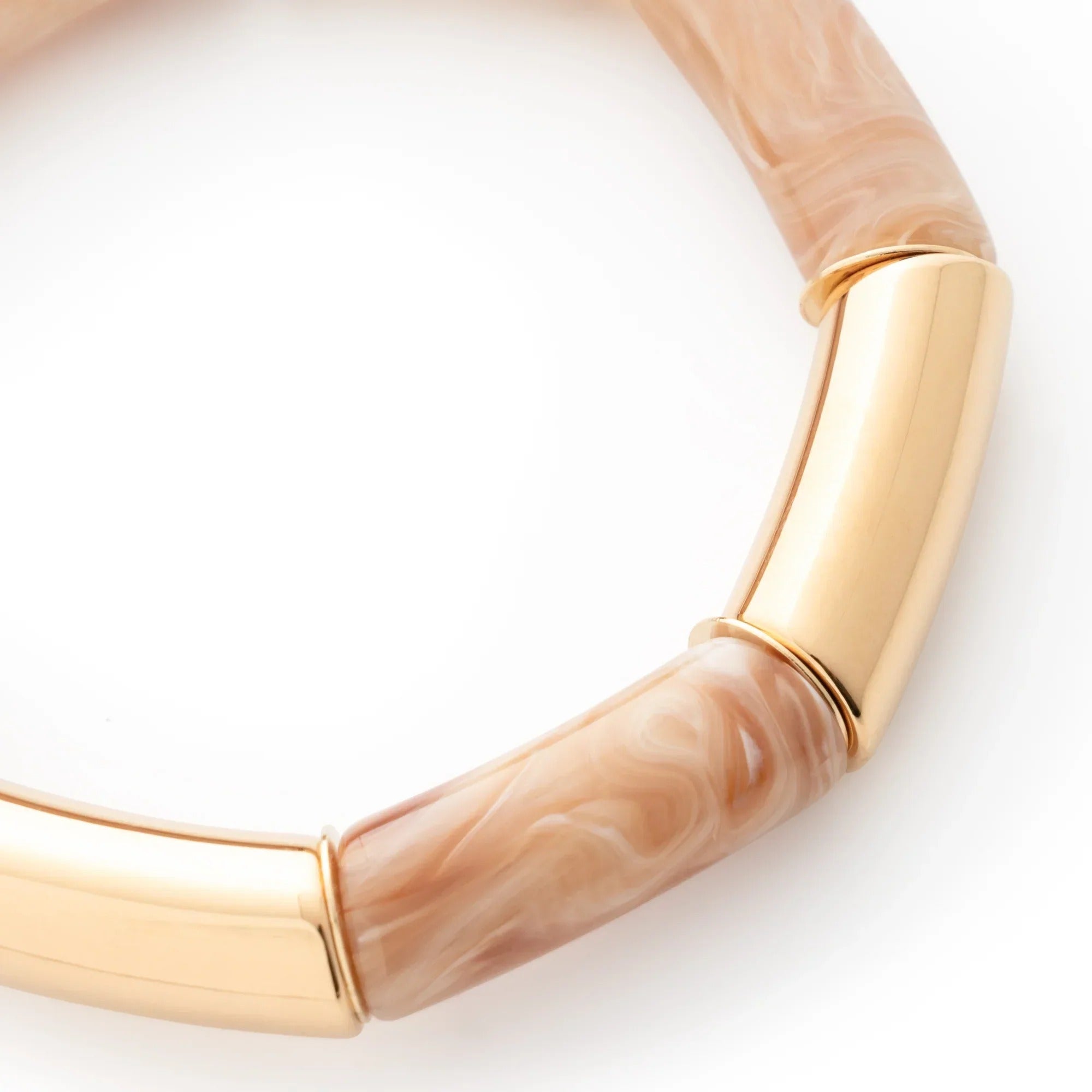 Vanessa Baroni Armband Flex gold, creme brulee marble, vergoldet