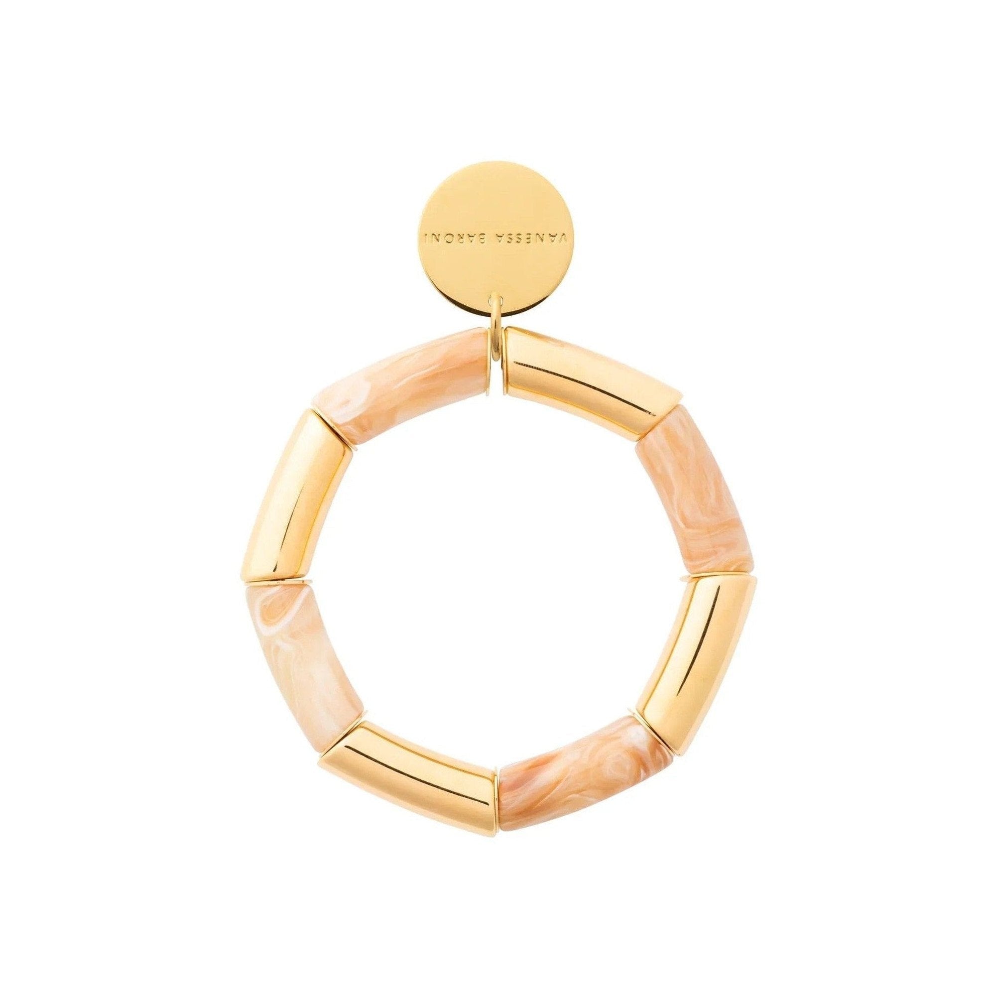 Vanessa Baroni Armband Flex gold, creme brulee marble, vergoldet