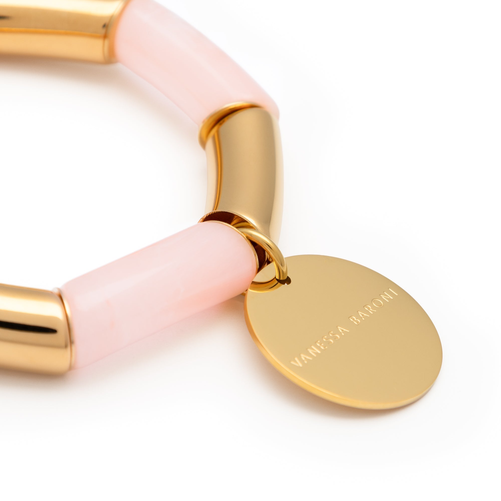 Vanessa Baroni Armband Flex gold, peach sorbet, vergoldet