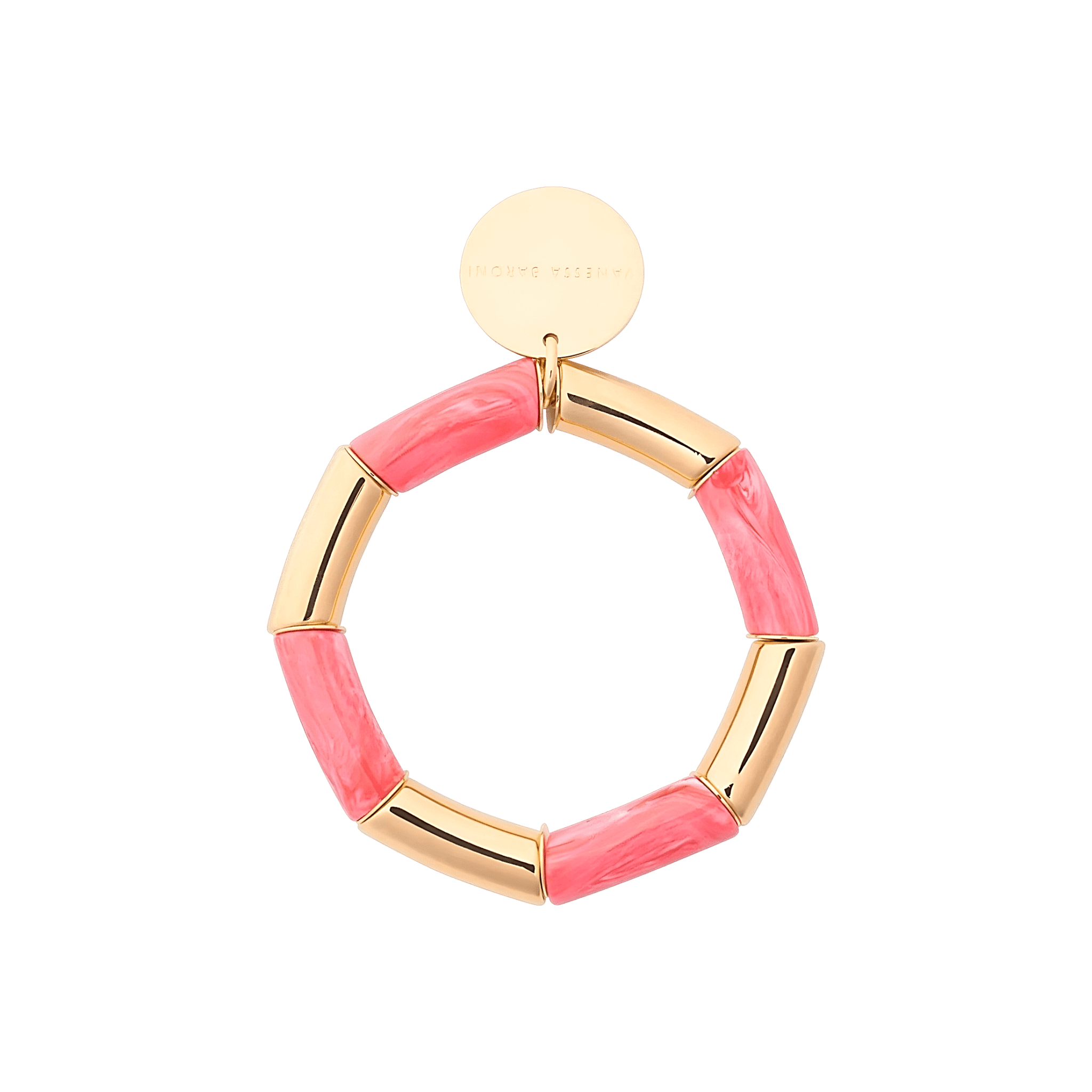 Vanessa Baroni Armband Flex gold, strawberry icecream, vergoldet