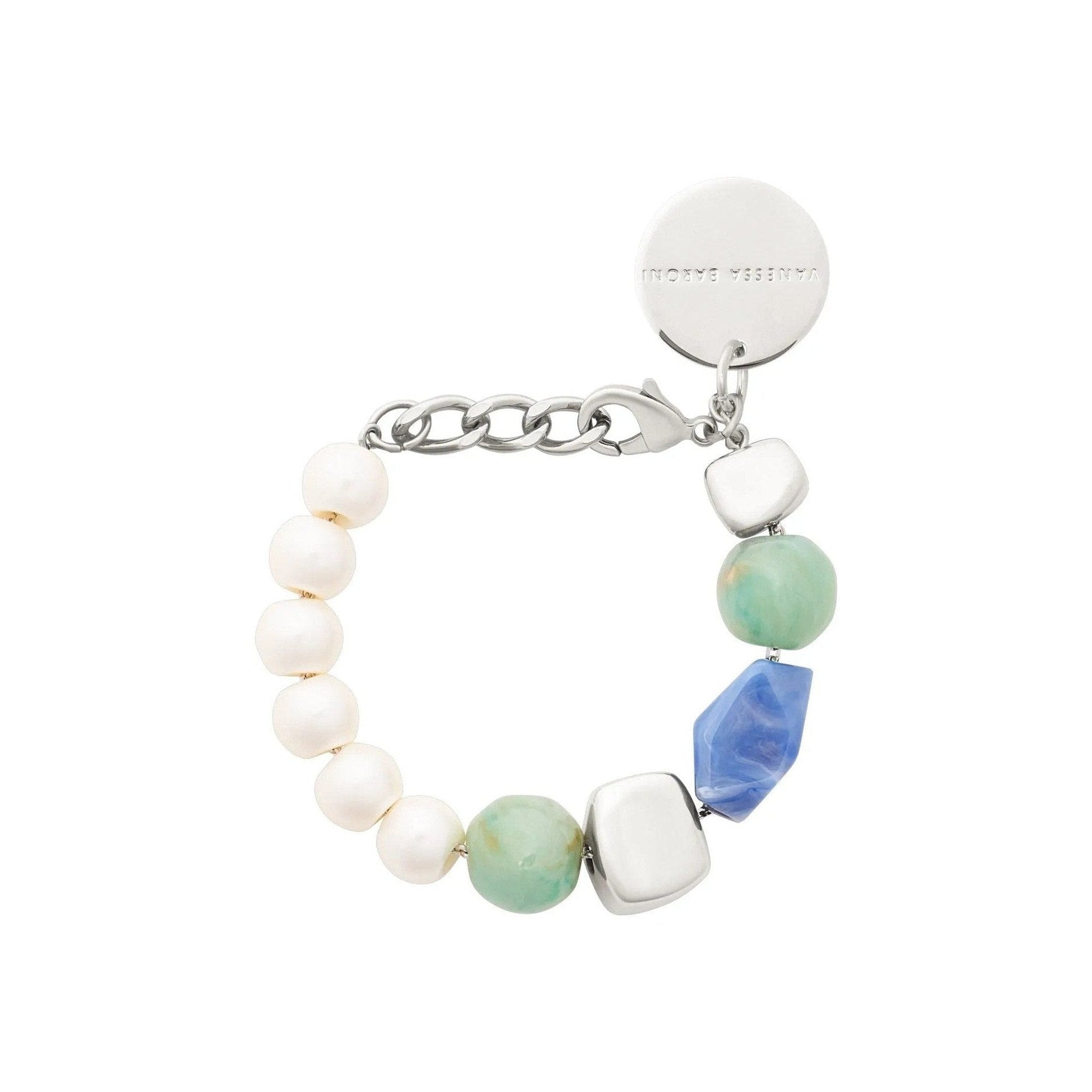 Vanessa Baroni Armband Formentera blue, versilbert