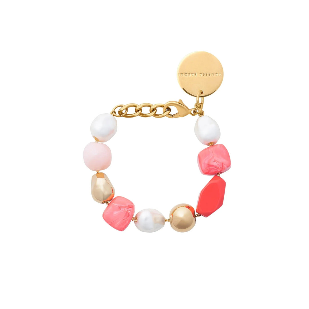 Vanessa Baroni Armband Ibiza peach, vergoldet