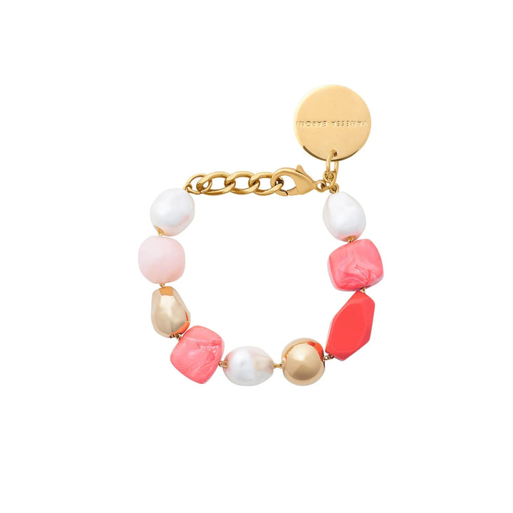 Vanessa Baroni Armband Ibiza peach, vergoldet