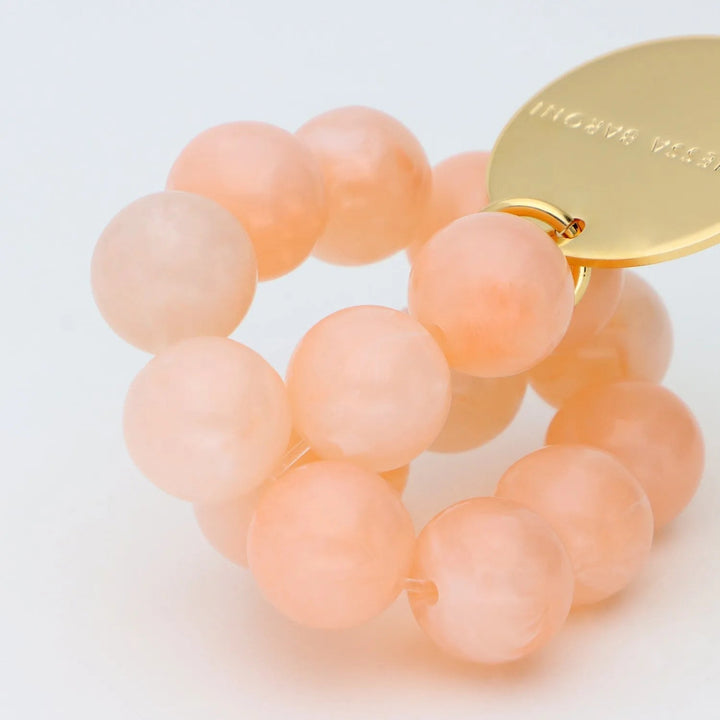 Vanessa Baroni Armband Mini Beads Flex, peach sorbet, vergoldet