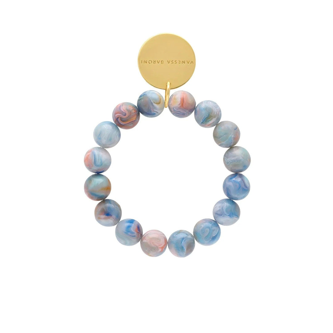 Vanessa Baroni Armband Mini Beads Flex, sea wave, vergoldet