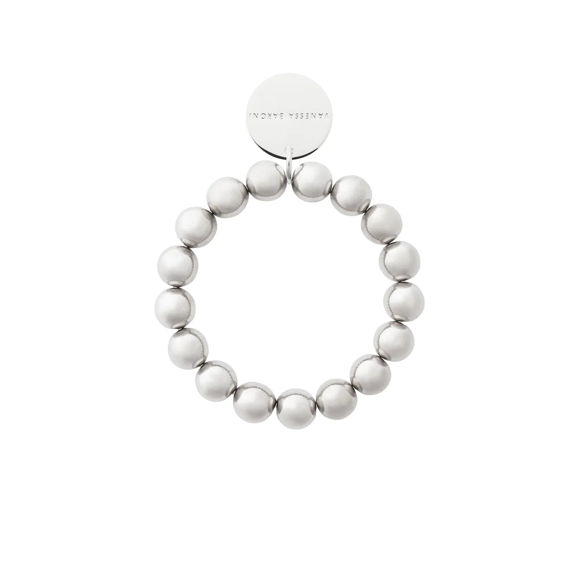 Vanessa Baroni Armband Mini Beads Flex, silver, versilbert