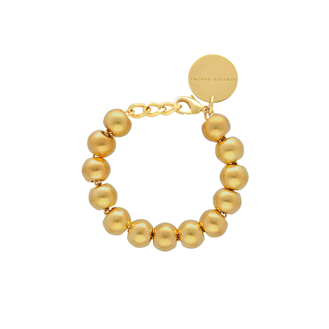Vanessa Baroni Armband Mini Beads, gold vintage, vergoldet