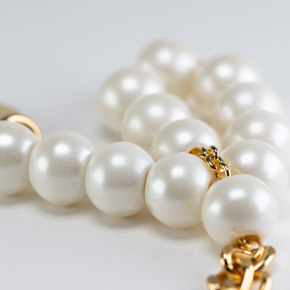 Vanessa Baroni Armband Mini Beads, pearl, vergoldet