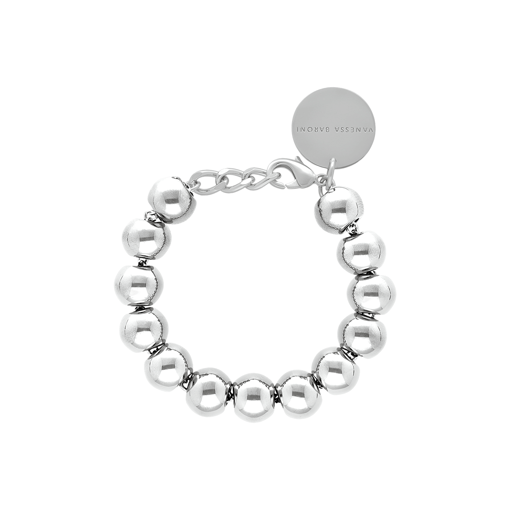 Vanessa Baroni Armband Mini Beads, silver, versilbert