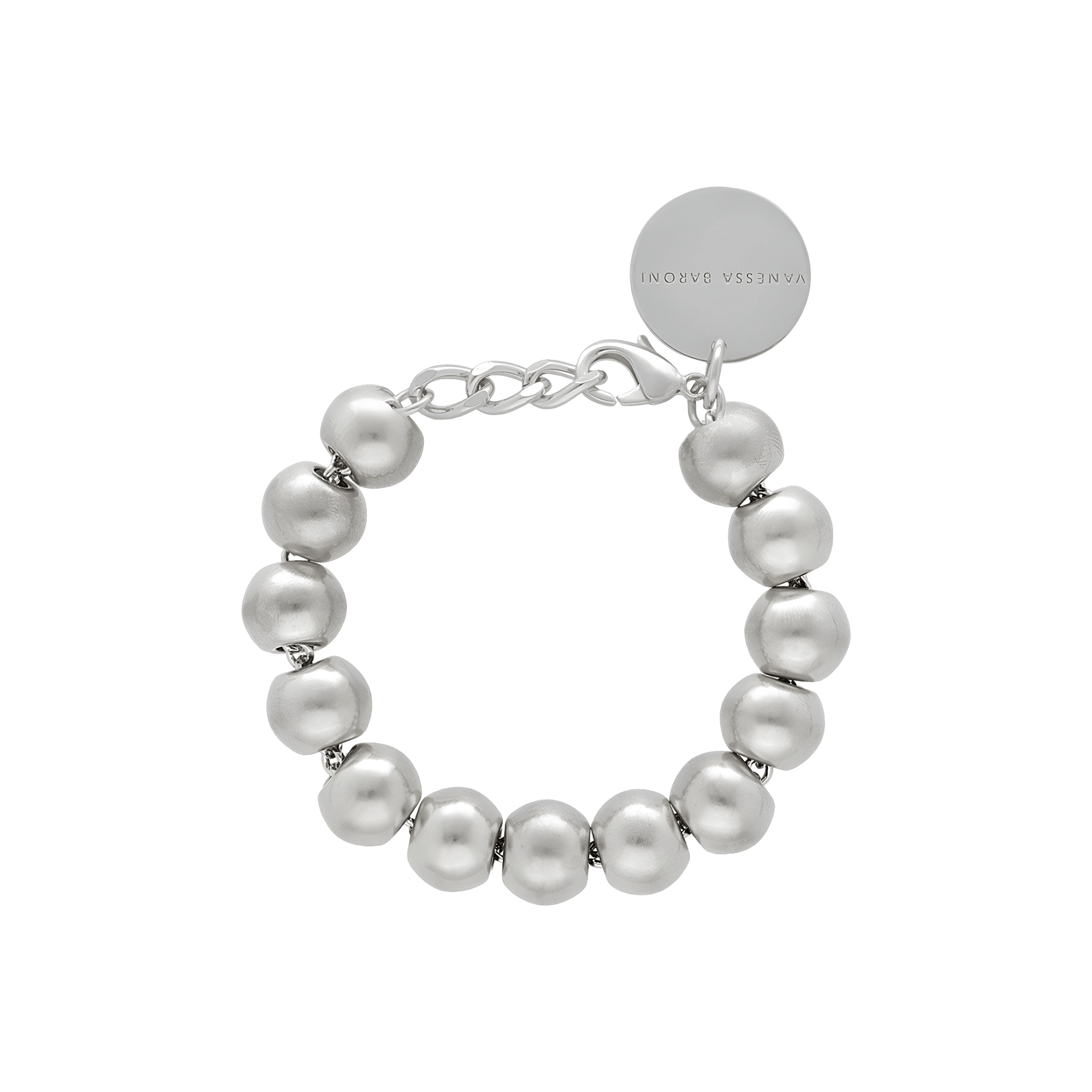 Vanessa Baroni Armband Mini Beads, silver vintage, versilbert