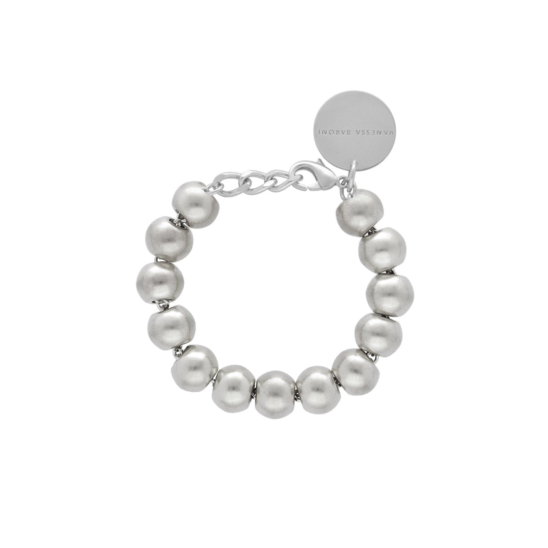 Vanessa Baroni Armband Mini Beads, silver vintage, versilbert