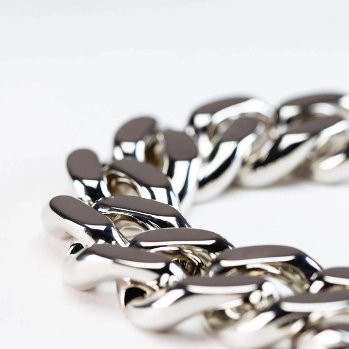 Vanessa Baroni Armband Mini Flat Chain, silver, versilbert