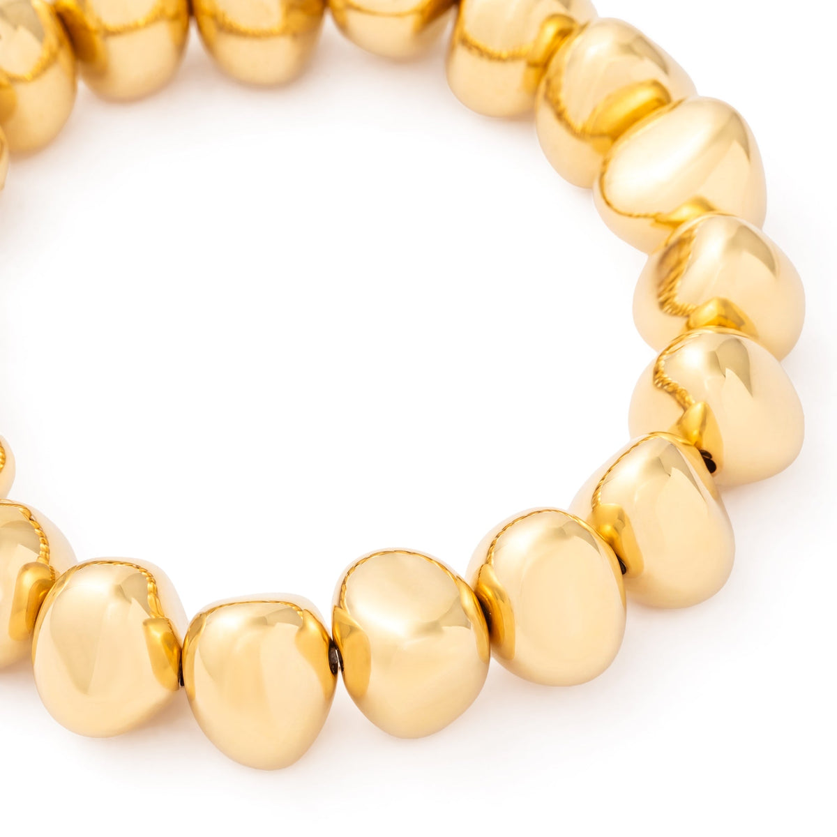 Vanessa Baroni Armband Mini Stone Flex, gold, vergoldet