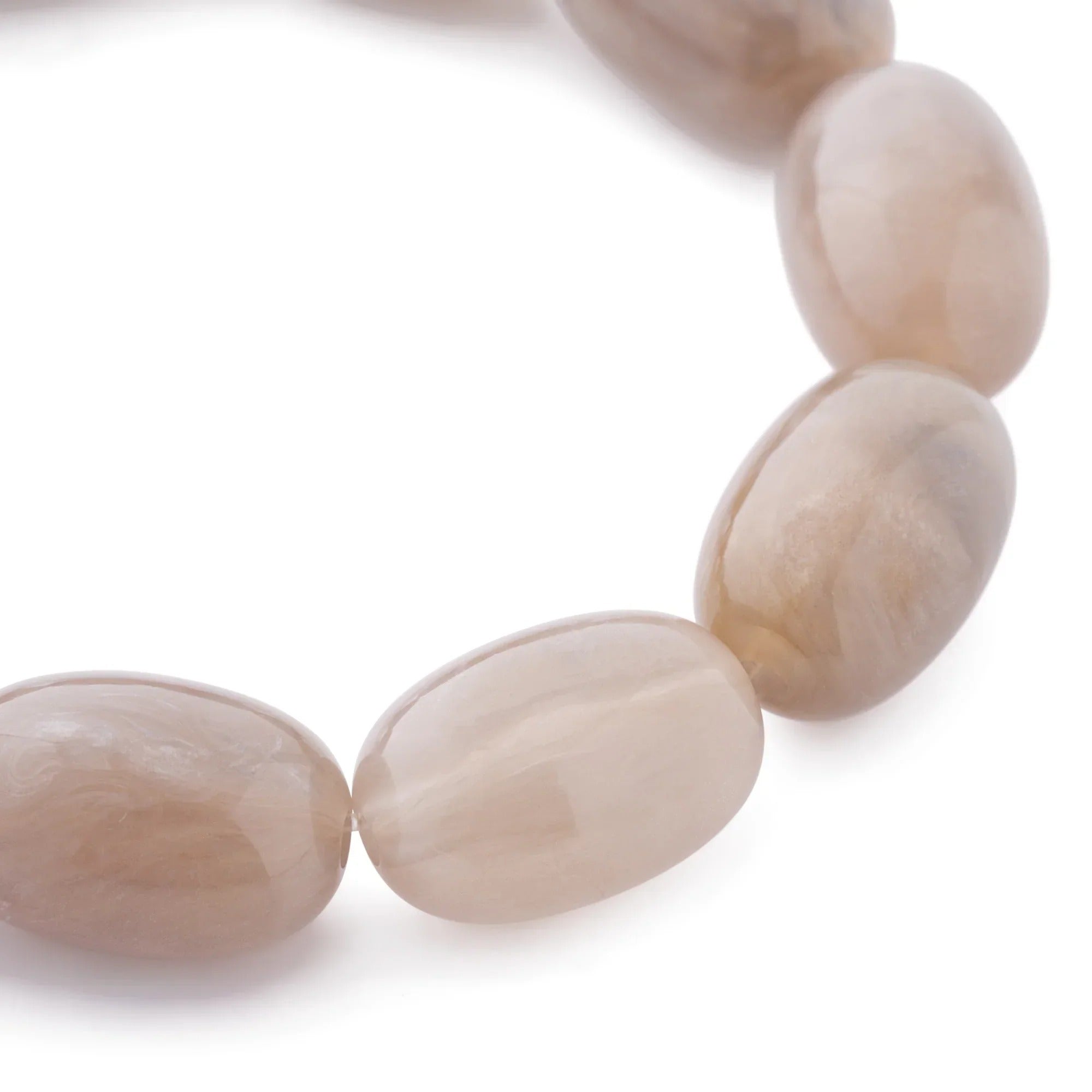 Vanessa Baroni Armband Olive Flex, biancone marble, vergoldet