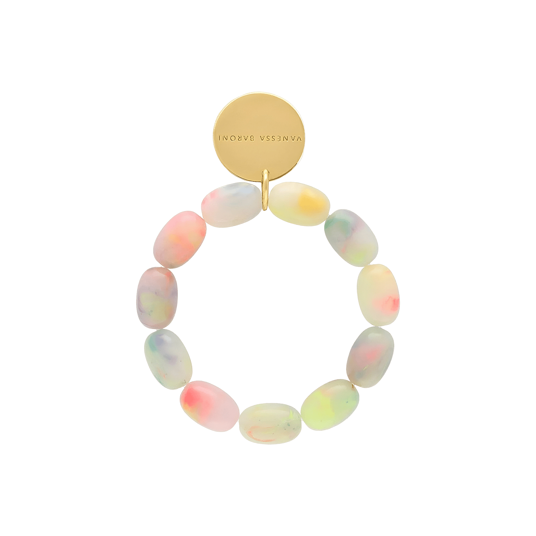 Vanessa Baroni Armband Olive Flex, neon rainbow, vergoldet
