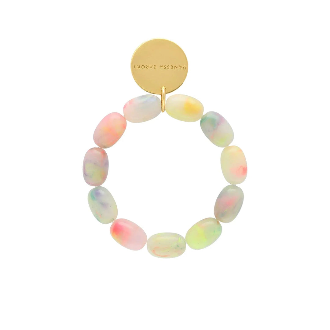 Vanessa Baroni Armband Olive Flex, neon rainbow, vergoldet